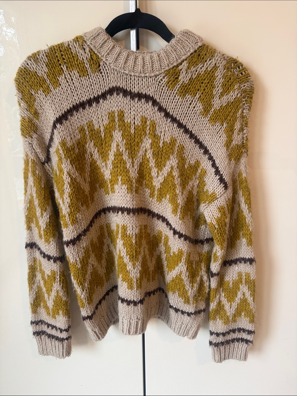 The GREAT Sweater cream/yellow/brown size 0